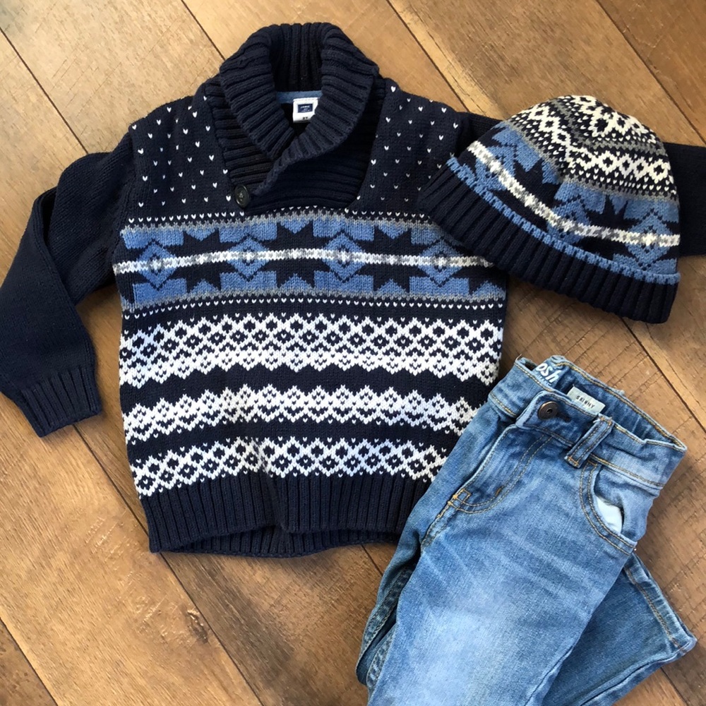 Janie and Jack sweater and hat!